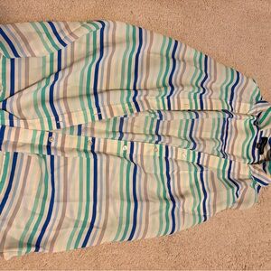 The Limited Men's Multi-Stripe Button-Down Shirt in Blue & Teal